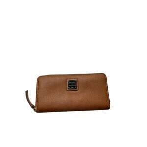 Dooney & Bourke Pebbled Camel Tan Leather Wallet Cardholder